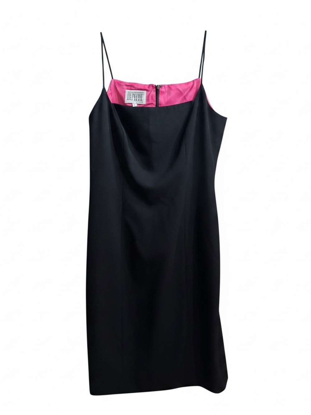 Vintage Yves Cossette Depeche Mode Black Mini Dress 90’s Grunge Size 6 - Picture 2 of 5